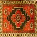 Square Persian Yellow Traditional Rug, tr2835yw
