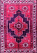 Machine Washable Persian Pink Traditional Rug, wshtr2835pnk