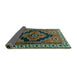 Sideview of Persian Turquoise Traditional Rug, tr2835turq