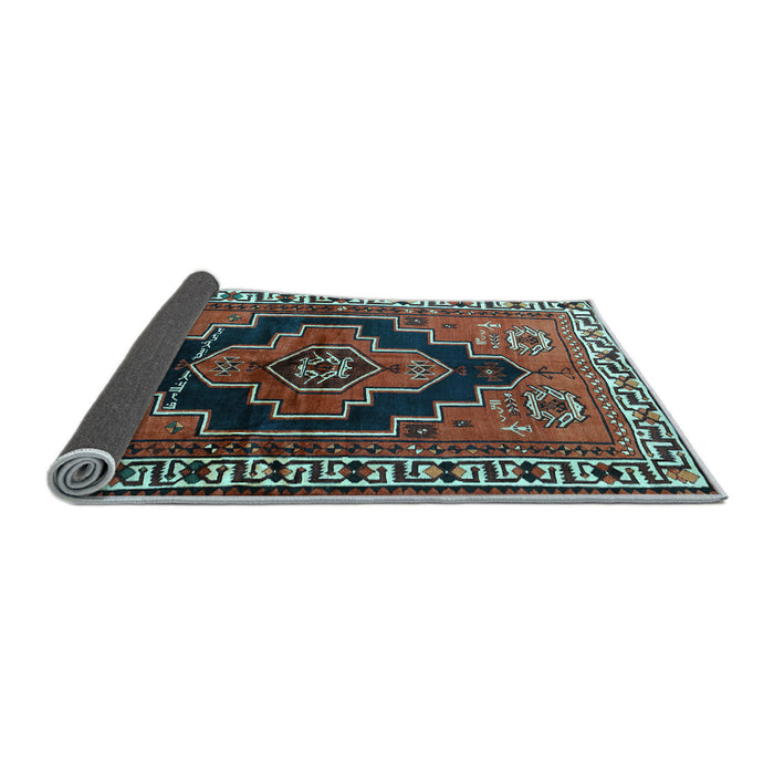 Sideview of Persian Light Blue Traditional Rug, tr2835lblu