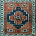 Square Machine Washable Persian Light Blue Traditional Rug, wshtr2835lblu