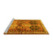 Sideview of Machine Washable Persian Yellow Traditional Rug, wshtr2836yw