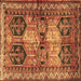 Square Persian Brown Traditional Rug, tr2836brn