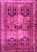 Machine Washable Persian Pink Traditional Rug, wshtr2836pnk