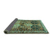 Sideview of Persian Turquoise Traditional Rug, tr2836turq