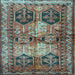 Square Persian Light Blue Traditional Rug, tr2836lblu