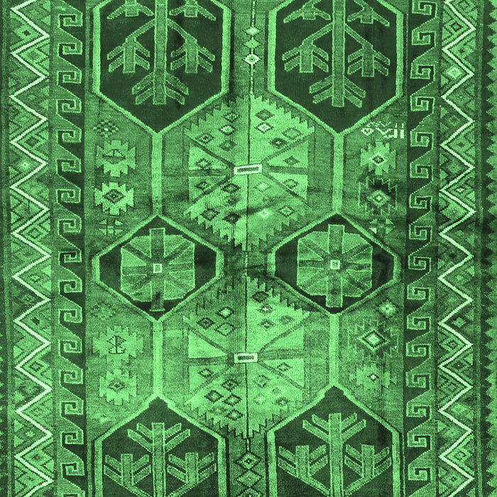 Machine Washable Persian Emerald Green Traditional Area Rugs, wshtr2836emgrn