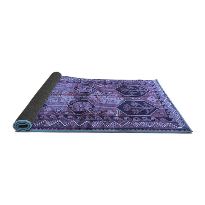 Sideview of Persian Blue Traditional Rug, tr2836blu