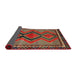 Sideview of Traditional Dark Gold Brown Persian Rug, tr2837