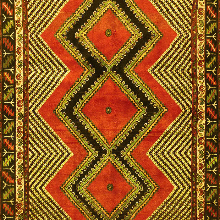Machine Washable Persian Yellow Traditional Rug, wshtr2837yw