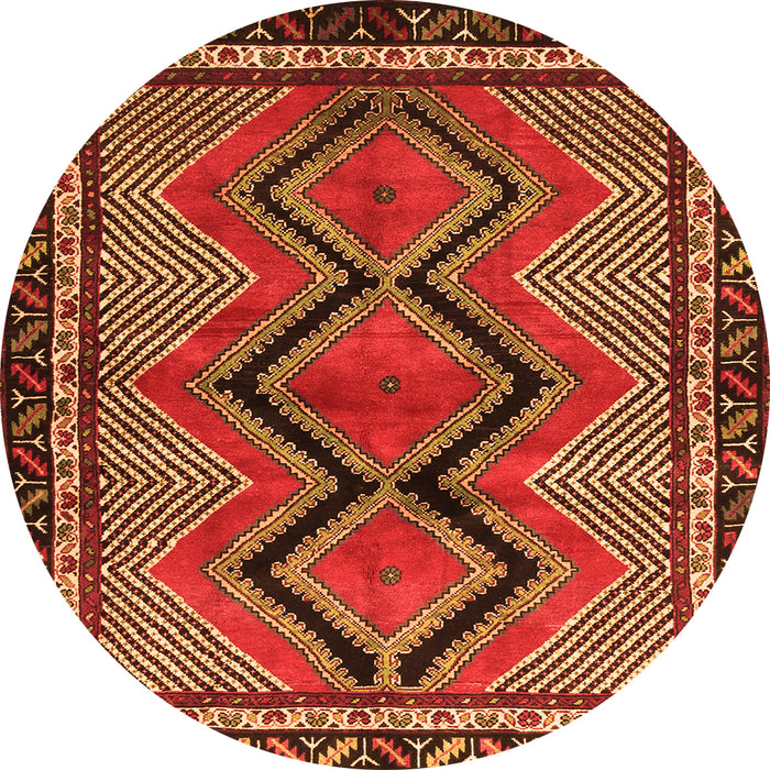 Square Persian Orange Traditional Rug, tr2837org