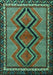 Machine Washable Persian Turquoise Traditional Area Rugs, wshtr2837turq