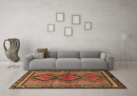 Machine Washable Persian Brown Traditional Rug, wshtr2837brn