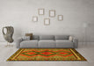 Machine Washable Persian Yellow Traditional Rug in a Living Room, wshtr2837yw