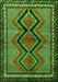 Serging Thickness of Machine Washable Persian Green Traditional Area Rugs, wshtr2837grn