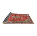 Sideview of Traditional Camel Brown Persian Rug, tr2838