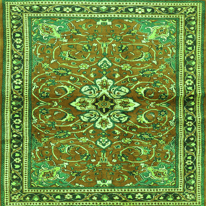 Serging Thickness of Persian Green Traditional Rug, tr2838grn