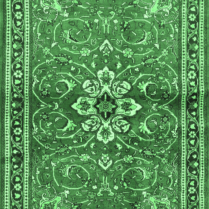 Machine Washable Persian Emerald Green Traditional Area Rugs, wshtr2838emgrn