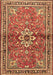 Machine Washable Persian Brown Traditional Rug, wshtr2838brn