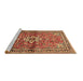 Sideview of Machine Washable Persian Brown Traditional Rug, wshtr2838brn