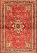 Serging Thickness of Machine Washable Persian Orange Traditional Area Rugs, wshtr2838org