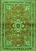 Serging Thickness of Machine Washable Persian Green Traditional Area Rugs, wshtr2838grn