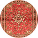 Machine Washable Persian Orange Traditional Area Rugs, wshtr2838org