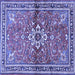 Square Persian Blue Traditional Rug, tr2838blu