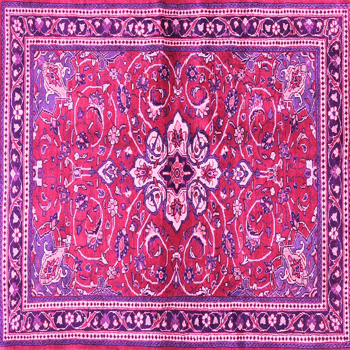 Square Machine Washable Persian Pink Traditional Rug, wshtr2838pnk
