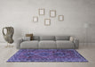 Machine Washable Persian Blue Traditional Rug in a Living Room, wshtr2839blu