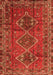 Serging Thickness of Machine Washable Persian Orange Traditional Area Rugs, wshtr2839org