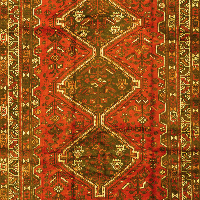 Machine Washable Persian Yellow Traditional Rug, wshtr2839yw