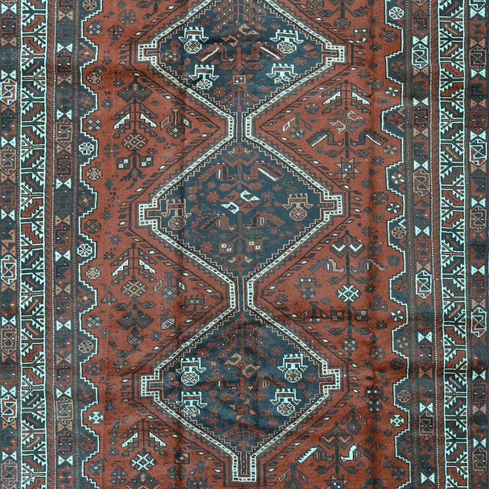 Machine Washable Persian Light Blue Traditional Rug, wshtr2839lblu