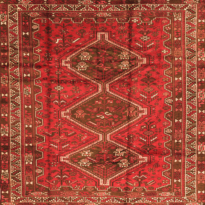 Serging Thickness of Persian Orange Traditional Rug, tr2839org