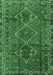 Machine Washable Persian Emerald Green Traditional Area Rugs, wshtr2839emgrn