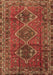 Machine Washable Persian Brown Traditional Rug, wshtr2839brn