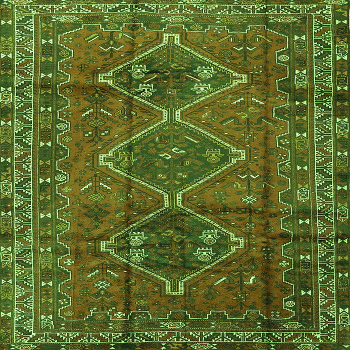 Serging Thickness of Persian Green Traditional Rug, tr2839grn