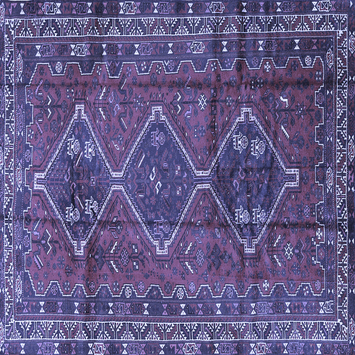 Square Persian Blue Traditional Rug, tr2839blu