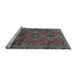 Sideview of Machine Washable Persian Light Blue Traditional Rug, wshtr2839lblu