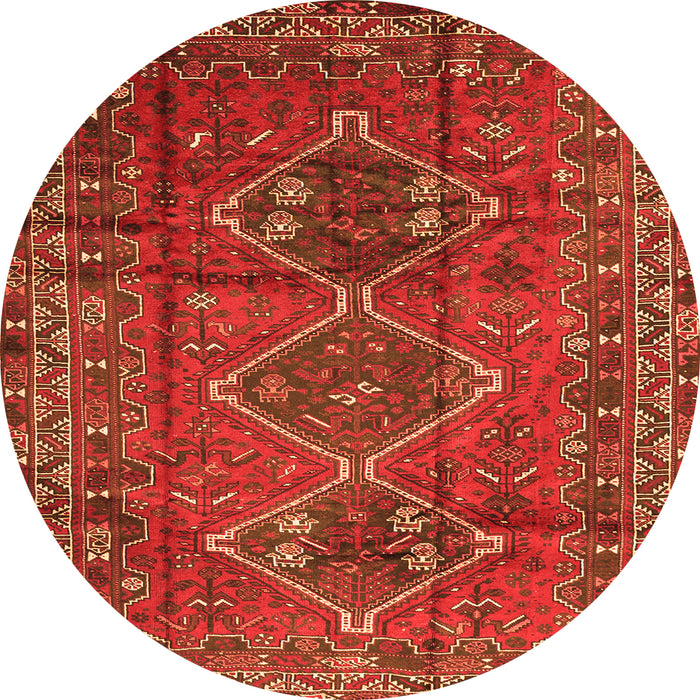 Square Persian Orange Traditional Rug, tr2839org