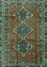 Machine Washable Persian Turquoise Traditional Area Rugs, wshtr2839turq