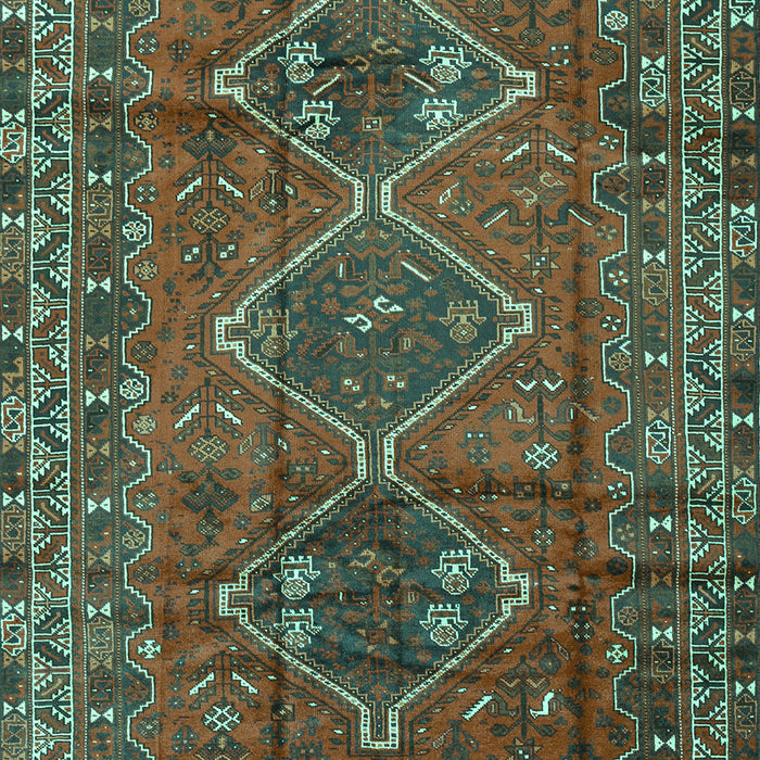 Machine Washable Persian Turquoise Traditional Area Rugs, wshtr2839turq