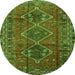 Machine Washable Persian Green Traditional Area Rugs, wshtr2839grn