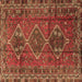 Square Machine Washable Persian Brown Traditional Rug, wshtr2839brn