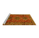 Sideview of Machine Washable Persian Yellow Traditional Rug, wshtr2839yw