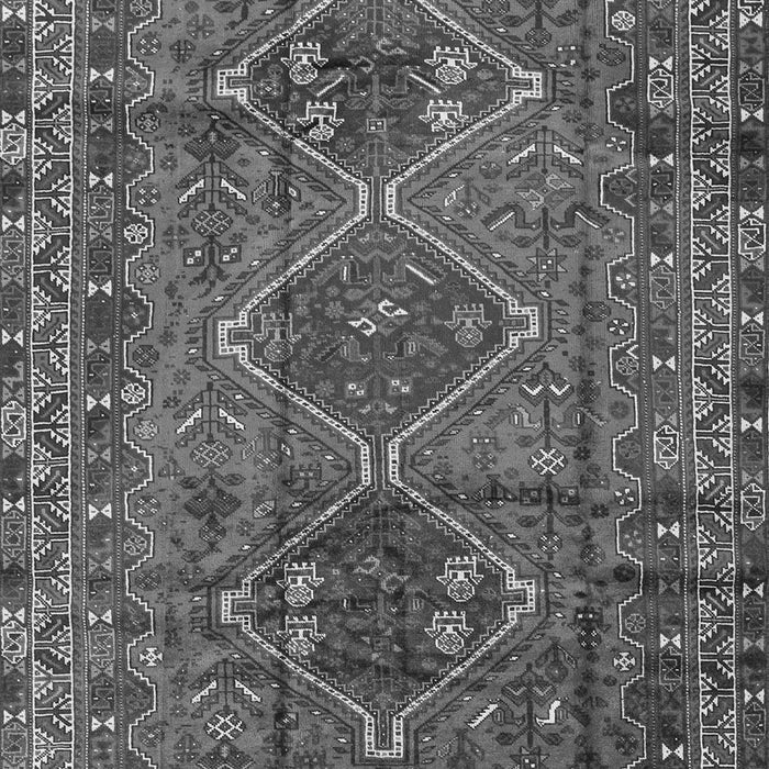 Serging Thickness of Machine Washable Persian Gray Traditional Rug, wshtr2839gry