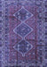 Machine Washable Persian Blue Traditional Rug, wshtr2839blu