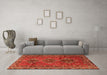 Machine Washable Persian Orange Traditional Area Rugs in a Living Room, wshtr2839org