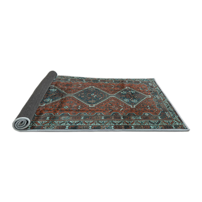 Sideview of Persian Light Blue Traditional Rug, tr2839lblu