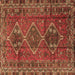 Square Persian Brown Traditional Rug, tr2839brn